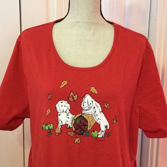 Autumn Dress with Puppies - Picture 2 of 5